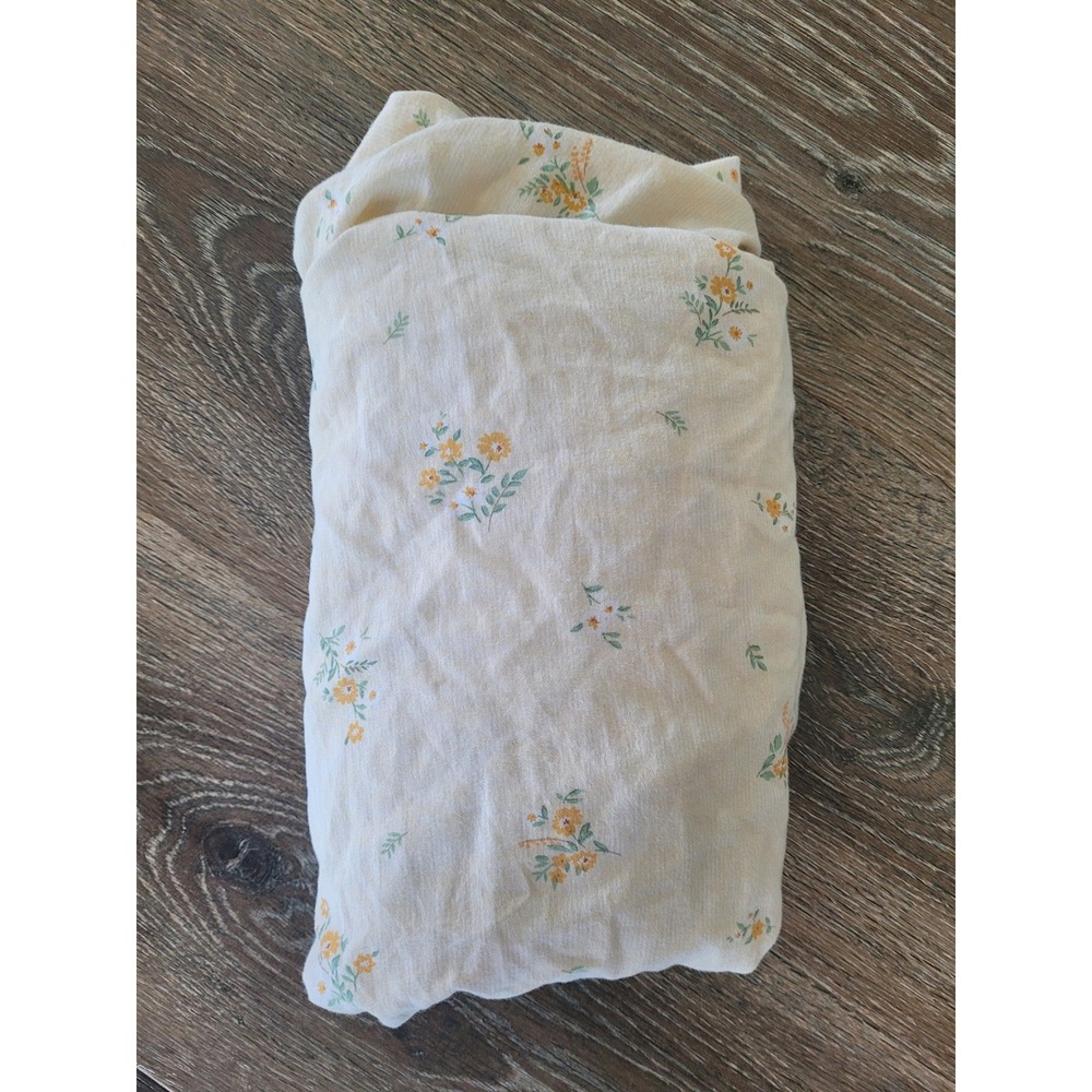 DuShow Toddler Fitted Sheet Yellow Floral Cotton 28x52x8 Nursery Bedding #8